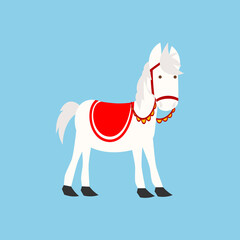 Cute Horse of Sinterklaas Amerigo - vector illustration cartoon style