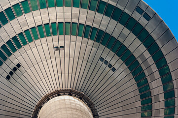 Naklejka premium Die Kanzel des Frankfurter Fernmeldeturm oder Europaturm von unten