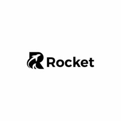 Letter R rocket logo.