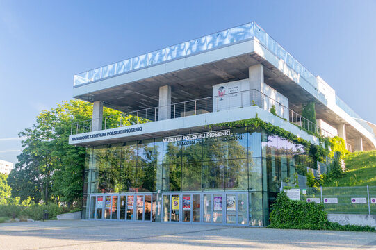 Opole, Poland - June 4, 2021: National Centre of Polish Song (Polish: Narodowe Centrum Polskiej Piosenki). Polish Song Museum.