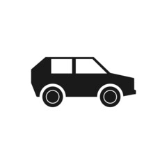 Simple car hatchback flat icon