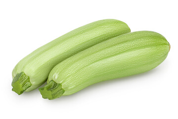 zucchini or marrow isolated on white background with clipping path and full depth of field