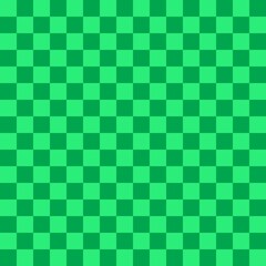 Green checkerboard pattern background. Check pattern designs for decorating wallpaper. Vector background.	