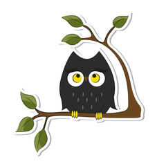owl sticker holiday halloween isolated element