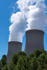 nuclear power plant chimneys