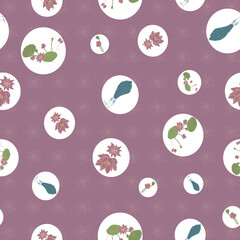 Vector pink peacock and lotus seamless pattern background. Perfect for fabric, scrapbooking, sewing, crafting and wallpaper projects.