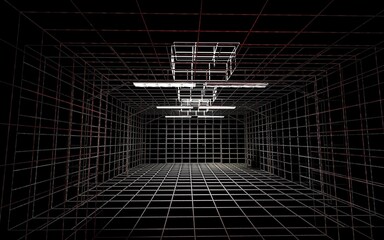 Abstract architecture background. 3d rendering