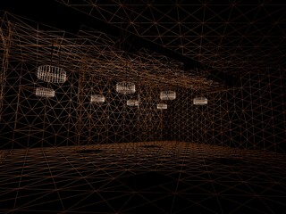 Abstract architecture background. 3d rendering