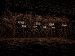 Abstract architecture background. 3d rendering