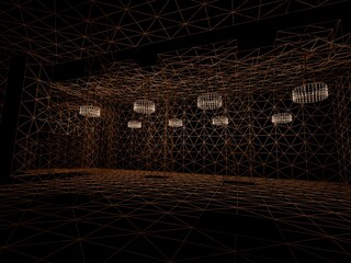 Abstract architecture background. 3d rendering