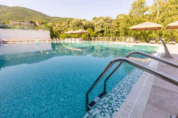 Outdoor swimming pool in a modern hotel