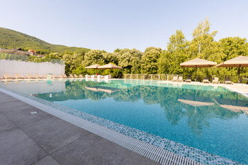Outdoor swimming pool in a modern hotel