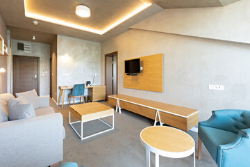 Interior of a modern hotel living room