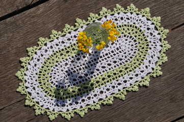 crocheted napkin