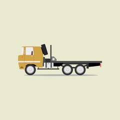 Yellow Flatbed Truck