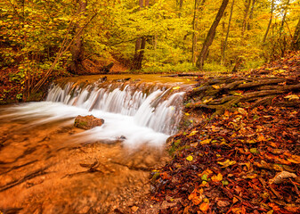 Fototapeta na wymiar Waterfall at Szalajka valley, Hungary
