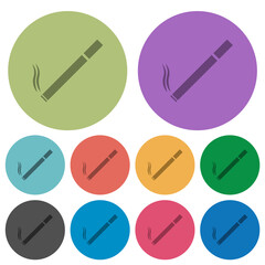 Cigarette color darker flat icons