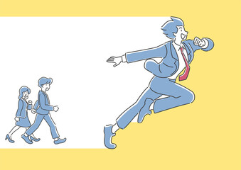 駆け抜けるビジネスパーソン