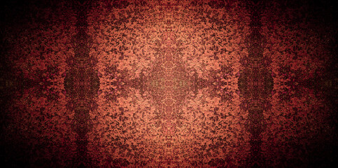 Colorful ornament in red tones, pattern,  background, psycodelic, fractal, trance