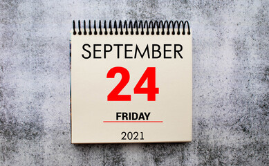 Save the Date written on a calendar - September 24