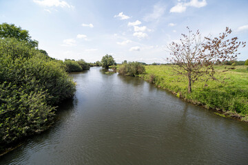 Landscape of the Niers river near Gennep