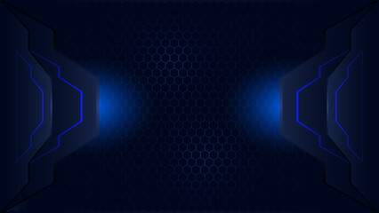 abstract metal background with blue light