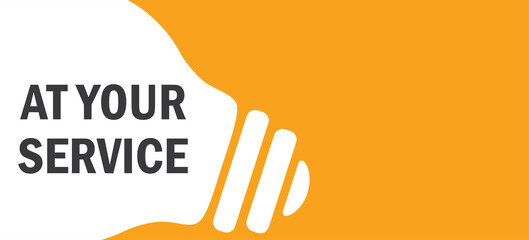 Obraz premium At Your Service in lamp background illustration