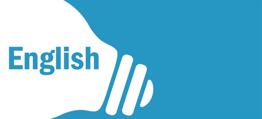 English in lamp background illustration