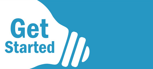 Get Started in lamp background illustration