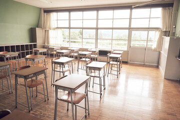 Fototapeta premium 学校の教室