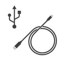 USB Cable Vector Design Icon