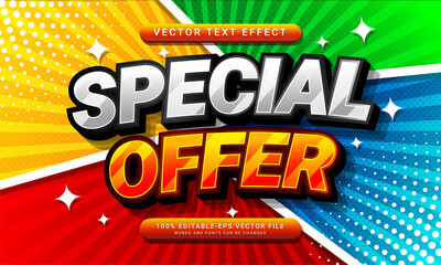 Special offer editable text style effect themed sales promotion