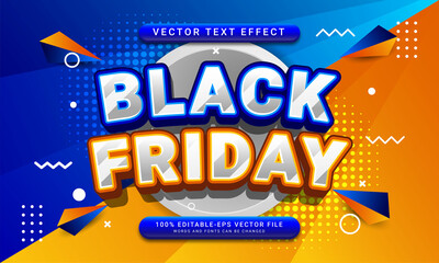 Black friday editable text style effect themed sales promotion - obrazy, fototapety, plakaty