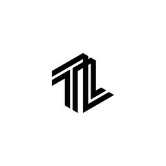 t l tl initial logo design vector template