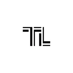 t l tl initial logo design vector template