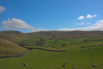landscape with mountains and blue sky