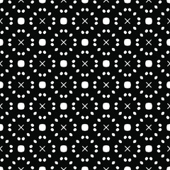  floral seamless pattern background.Geometric ornament for wallpapers and backgrounds. Black and white pattern.