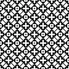  floral seamless pattern background.Geometric ornament for wallpapers and backgrounds. Black and white pattern.