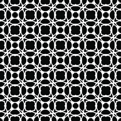 floral seamless pattern background.Geometric ornament for wallpapers and backgrounds. Black and white pattern.