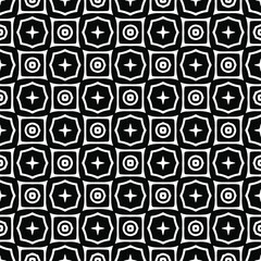  floral seamless pattern background.Geometric ornament for wallpapers and backgrounds. Black and white pattern.