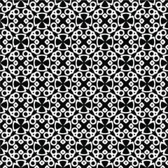  floral seamless pattern background.Geometric ornament for wallpapers and backgrounds. Black and white pattern.