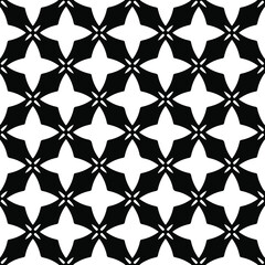 floral seamless pattern background.Geometric ornament for wallpapers and backgrounds. Black and white pattern.