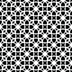 floral seamless pattern background.Geometric ornament for wallpapers and backgrounds. Black and white pattern.