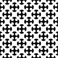 floral seamless pattern background.Geometric ornament for wallpapers and backgrounds. Black and white pattern.