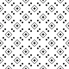 floral seamless pattern background.Geometric ornament for wallpapers and backgrounds. Black and white pattern.