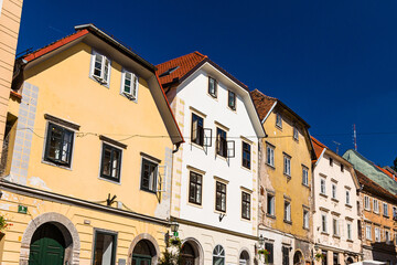 Fototapeta na wymiar スロベニア　リュブリャナの旧市街の街並み