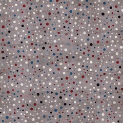 Seamless pattern of red white and blue circles packed tightly into sophisticated print. High quality illustration. Classy polka dot globe motif graphic design. Stylish elegant geometric orb material