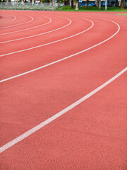 Fototapeta premium Close up of track and field of National Taiwan University