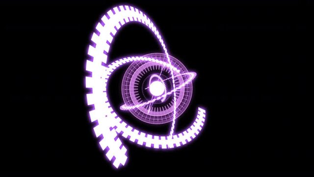 3D Arc Sphere Audio Reactive Equalizer Core Purple VJ Loop Animation