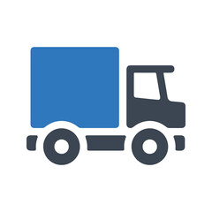 Truck icon. Vector and glyph